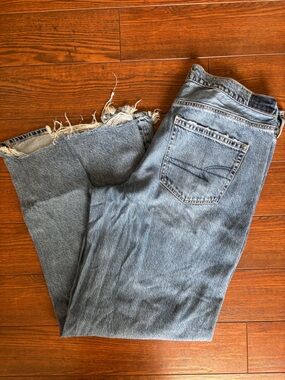 American Eagle “super high rise baggy wide leg” 14